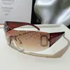 Gafas de Sol Transfronterizas de Nuevo Estilo con Incrustaciones de Diamantes y Montura Grande Gafas de Sol Estilo Milenio Europeo y Americano para Chicas Populares Gafas Lisas de Gama Alta