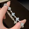 Pulsera de Flor con Pedrería Estilo Ins Coreano Elegante de Moda Estilo de Gama Alta Absolutamente Hermosa Lujo Ligero Dulce Personalizado
