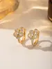 Brinco de Clipe Mickey Head Coração Trevo de Quatro Folhas Totalmente Cravejado com Diamantes para Mulheres, Brincos de Design de Nicho de Luxo Leve Transfronteiriços, Banhado a Cobre com Ouro 18K
