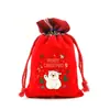 Bolsas de presente de Natal para atacado transfronteiriço, bolsas com cordão do Papai Noel, bolsas decorativas, sacos de doces, bolsas de presente de Natal