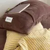 Nuevo Conjunto de Cuatro Piezas de Invierno 2025 Lado A Algodón Puro Lavado Lado B Terciopelo de Leche Escandinavo Ins Conjunto de Tres Piezas para Cama de Dormitorio