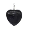 Collar con colgante de corazón de melocotón de piedra natural especial transfronterizo europeo y americano, accesorios de colgante de corazón para el amor