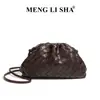 Amazon bolso tejido de mujer para otoño e invierno bolso nube bolso albóndiga popular nuevo de moda bolso pequeño de un solo hombro cruzado clutch