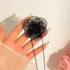 Colar Corrente Flor Preto e Branco Gargantilha Rosa Colar de Pescoço Colar Feminino Gola de Pescoço Flor Camélia Corrente Clavicular