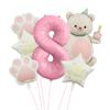 Nuevo Globo de Película de Aluminio de Pastel Mágico de Oso Set Número 32 pulgadas Garra de Oso Fiesta de Cumpleaños Infantil Accesorios para Fotos