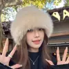 Adorable Gorro de Lana con Orejas de Oso para Niños Estilo Nuevo Gorro de Protección para Orejas de Piel de Zorro Invierno Cálido Espesado Felpa Gorro Lei Feng