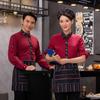 Ropa de Trabajo para Hotel Otoño e Invierno Mujer Pastel Té con Leche Comida Occidental Restaurante de Comida Rápida Cafetería Mesero Ropa de Trabajo Mangas Largas