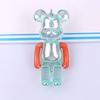 Llavero con colgante de oso mágico transparente de color gelatina creativo lindo de cartón, nueva fábrica al por mayor