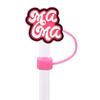 Nuevo tapón de tapa de pajita de goma suave de PVC personalizado para el Día de la Madre 8/10MM rojo de moda tapón de polvo para pajita en stock al por mayor