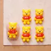 Celebridade da Internet Ursinho Pooh Desenho Animado Acessórios para Unhas Urso Fofo Girassol Mel Acessórios para Unhas Cola Cremosa Peças DIY