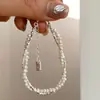 Pulsera de Perlas y Cuentas de Plata Estilo Coreano de Nicho de Alta Resistencia para Mujer, Moda de Alta Gama, Cadena de Joyería Exquisita Única de Doble Capa