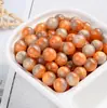 Cuentas Redondas de Resina Manchadas de Caramelo de Dos Colores Cuentas Sueltas Agujero Recto Material Hecho a Mano para DIY Cuentas Pulsera de Cuentas Accesorios de Joyería
