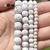 Piedra Volcánica de Caucho Cuentas Sueltas Accesorios para Joyería DIY Cuentas Redondas Coloridas Joyería Transfronteriza Venta al por Mayor Directa de Fábrica