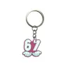 Chaveiro de borracha macia número 67 pingente DIY pequeno acessório para meninas, decoração de animal para bolsas e chaveiros de carro