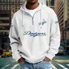 Ropa Popular Nueva para Hombre en Sitios Web Independientes en EE. UU.: Sudadera con capucha y media cremallera con bolsillo Serie NFL Sudadera con diseño personalizado