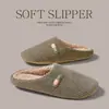 Pantuflas de Algodón Cixi para Hombre, Primavera, Otoño e Invierno, Uso Interior y en Casa, Antideslizantes, Cálidas, Pareja para el Hogar, Felpa de Invierno, Mujer