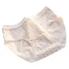 Braguitas rosas con estampado floral para niñas, algodón puro antibacteriano 10A, entrepierna extendida, transpirables, de talle medio, ajustadas a las caderas, ideales para estudiantes.