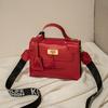 Bolso Kelly de cuero brillante de moda, nuevo bolso de hombro estampado, bolso cruzado fácil de llevar para mujer, bolso de comercio exterior para mujer.
