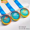 Placas de Cristal Coloridas para Eventos Esportivos Escolares, Medalhas de Honra para Primeiro, Segundo e Terceiro Lugar, Artesanato de Presente para Premiação de Competição Esportiva Estudantil