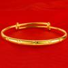 Pulsera de hoja de hierba de la suerte de flor pulido en oro pulsera de trébol de cuatro hojas boda joyería de boda venta al por mayor