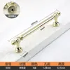 Maçaneta Pequena Dourada Estilo Francês para Porta de Armário Estendida Maçaneta de Móveis Sólida Estilo Americano Dourado Brilhante para Armário Guarda-Roupa Gaveta