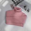 [em estoque] suéter de gola alta infantil, camisa básica, novo suéter grosso de cor sólida estilo ocidental para outono e inverno para meninos e meninas