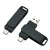 Memoria USB de Teléfono Móvil de Fábrica Tipoc de Doble Propósito para Computadora de Gran Capacidad Multifunción Interfaz Dual Memoria USB Tesoro de Respaldo Logo Personalizado