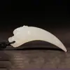 Colgante Real de Diente de Lobo de Jade Hetian para Hombres, Colgante de Diente de Jade, Collar Amuleto Protector, Colgante de Jade para Hombres y Mujeres, Estilo Dominante