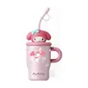 Muñeca Sanrio Rey de Hielo Taza Térmica Mini Linda Dibujo Animado Portátil Taza con Popote Infantil Acero Inoxidable 316 Vaso de Agua