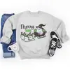 Sudadera de Terciopelo Fino Europea Transfronteriza Fantasma de Halloween Merry Boo Sudadera con Cuello Redondo
