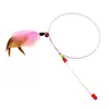 Vara de Brinquedo para Gatos com Sino e Pena, Durável e Resistente à Mordida, Brinquedo para Animal de Estimação de Auto-Entretenimento para Alívio do Tédio, Haste Longa de Arame de Aço Suprimentos para Animais de Estimação