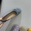 Zapatos planos de estilo coreano Chuyuji con lazo para mujer, tacón bajo, estilo delicado, zapatillas de ballet, mocasines slip-on de suela blanda