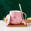 Caneca de Cerâmica Estilo Escandinavo Caneca Personalizada Caneca de Café Caneca de Café da Manhã Caneca de Coroa com Diamante Caneca de Casal Presente