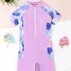 Traje de baño de una pieza para niñas, Nuevo estilo de verano 2024, Traje de baño fresco y que cubre la barriga para niños mayores y estudiantes, Adecuado para aguas termales y playa