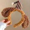 Faixa de cabeça fofa com orelhas de panda para lavar o rosto, faixa de cabeça de pelúcia de desenho animado com coroa alta para mulheres, faixa para maquiagem e lavar o cabelo, acessório de cabelo