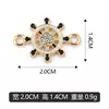 Roda de Navio com Gotejamento de Óleo e Cravejada de Diamantes Pingente Duplo DIY Colar Pulseira Pingente Fábrica Venda Direta Pode Ser Lote Misto Transfronteiriço