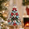 Nuevo Adorno Navideño con Borde Acrílico Hombre de Jengibre Decoración para Árbol de Navidad Adorno Colgante Manualidades Navideñas