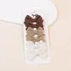 Nuevos Estilos Europeos y Americanos Pinzas para el Cabello de Rayas y Mariposas para Niñas, Pinzas Laterales Lindas de Tejido Waffle, Set de Accesorios para el Cabello Retro