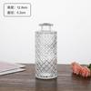 Minijarrón de cristal con relieve vintage de estilo francés, transparente, hidropónico, para escritorio.