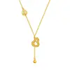 Collar con Borla de Calabaza Escama de Pescado Moda Femenina Nuevo Diseño Folu Chino 2025 Estilo Nuevo Elegante Cadena de Clavícula de Alta Calidad