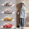 Tênis Esportivo Infantil Estilo Coreano Ins para o Verão, Meninos e Meninas, Bloqueio de Cor Campus, Tendência, Solado Macio Antiderrapante, Tênis Casual