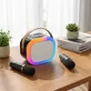 Mini alto-falante Bluetooth portátil europeu transfronteiriço com bateria removível e microfone, alto-falante de karaokê portátil, modelo novo K1512