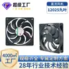Ventoinha de Resfriamento DC 12025 com Rolamentos de Esfera, Alto Fluxo de Ar, Longa Vida Útil, Baixo Ruído, Ventoinha de Gabinete 12V24V
