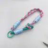 Chaveiro de Pelúcia Curta com Cores Dopamina Corda para Bolsa Feminina Universal Capa de Celular Decoração com Cordão Acessórios