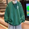 Novo Moletom Fino de Gola Redonda Estilo Japonês Estilo Hong Kong para Homens na Primavera e Outono com Camiseta Básica Pulôver Marca Trbottomy Jaqueta Solta para Homens