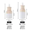 Novos Acessórios de Tampa de Ombro de Bambu Frasco Redondo de Vidro para Essência 20ml 30ml Frasco Conta-gotas para Skincare e Cuidados com os Cabelos Frasco de Óleo Essencial