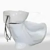 Cama de Lavado Especial Barbería Elegante Cama de Peluquería Semi-Reclinable Lavado Lavabo de Cerámica Silla de Barbería Salón Cama de Lavado de Cabello