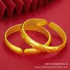 [Desgaste lento] Nuevo brazalete abierto de cobre chapado en oro con diseño de cielo estrellado, hecho con técnicas tradicionales, perfecto como regalo festivo, disponible al por mayor