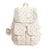 Mochila Retro com Bolinhas Estilo Coreano Alta Estética Estilo Preguiçoso Mochila Casual para Uso Externo Mochila Versátil para Alunos do Ensino Fundamental II e Médio