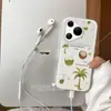Adecuado para Funda de Teléfono Huawei Pura90 Pro Max, Estilo Coreano de Gama Alta, Moda Simple de Dibujos Animados, Diseño de Palmera de Vacaciones